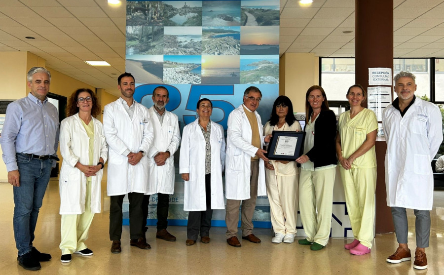 La unidad de Hemodiálise del Hospital do Barbanza cumple dos décadas de su certificación de su sistema de gestión de calidad