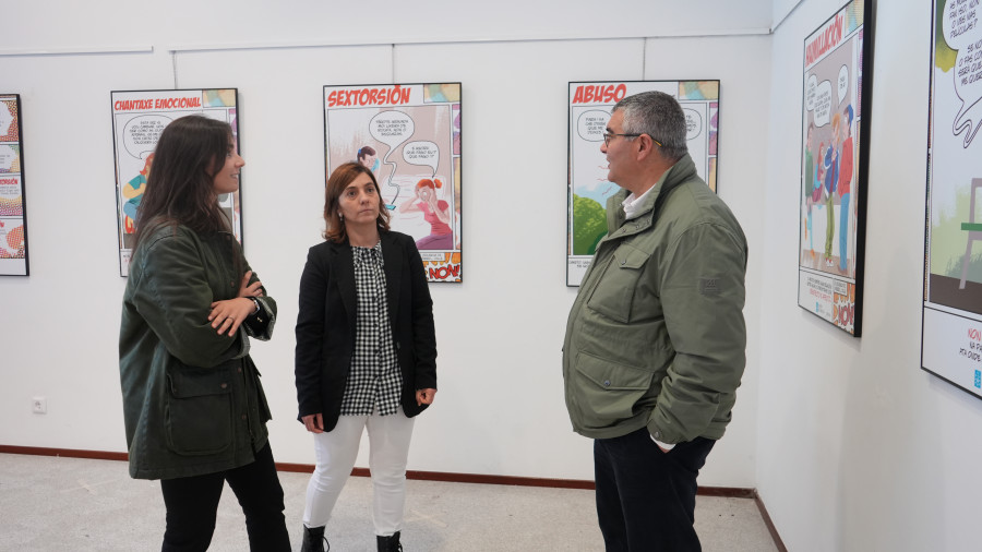 Ribadumia recibe la exposición “Á Violencia de Xénero... Dille Non!”