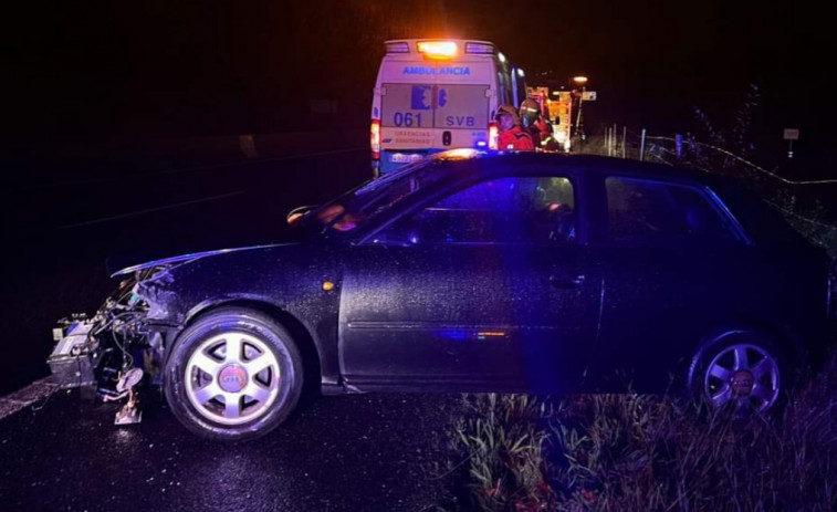 Tres conductores resultaron heridos en otros tantos accidentes de tráfico con sus coches en vías de O Barbanza