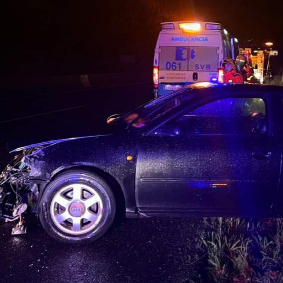 Tres conductores resultaron heridos en otros tantos accidentes de tráfico con sus coches en vías de O Barbanza