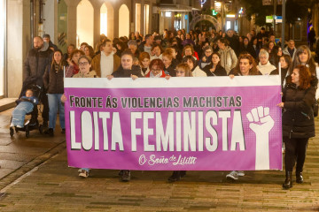 Marcha feminista en Vilagarcía