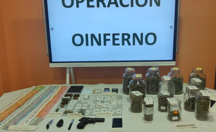 La Guardia Civil eleva a cinco los detenidos por tráfico de drogas en O Inferniño y Rúa da Feira, en A Pobra