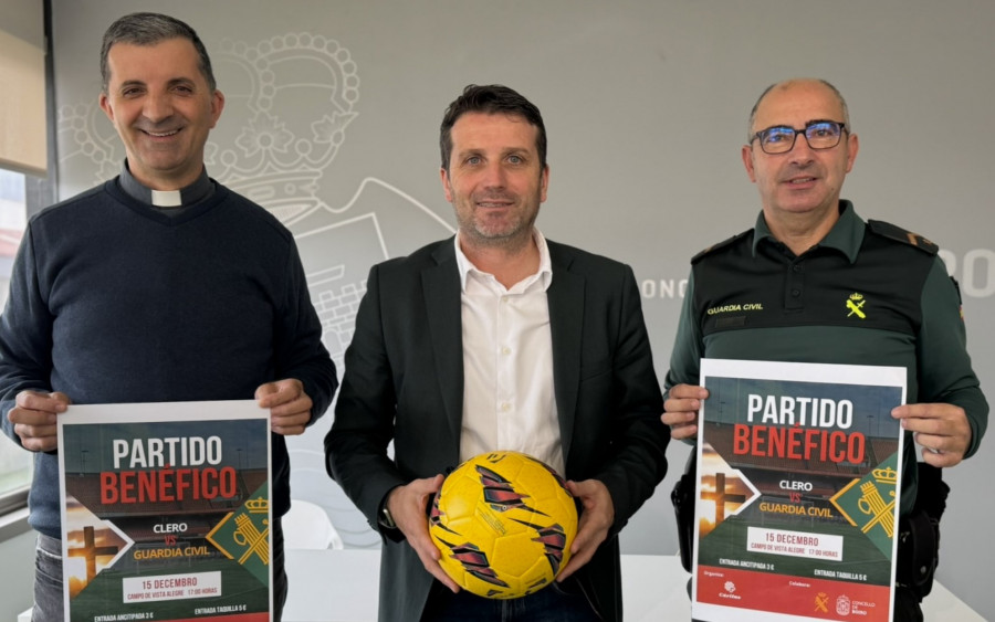 Representantes del Clero y Guardia Civil disputarán el 15 de diciembre un partido de fútbol benéfico en Boiro