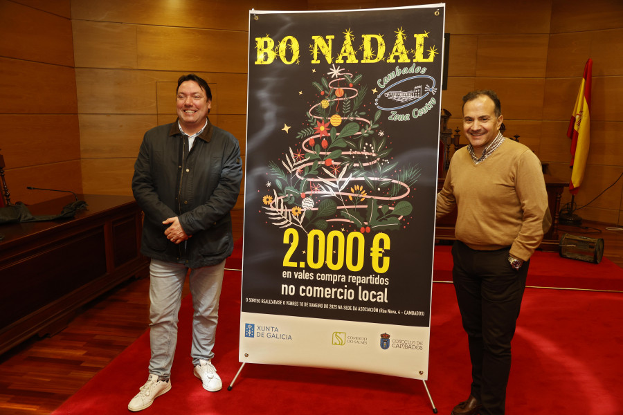 Zona Centro de Cambados inicia el lunes su campaña de Nadal que repartirá 2.000 euros en varios premios