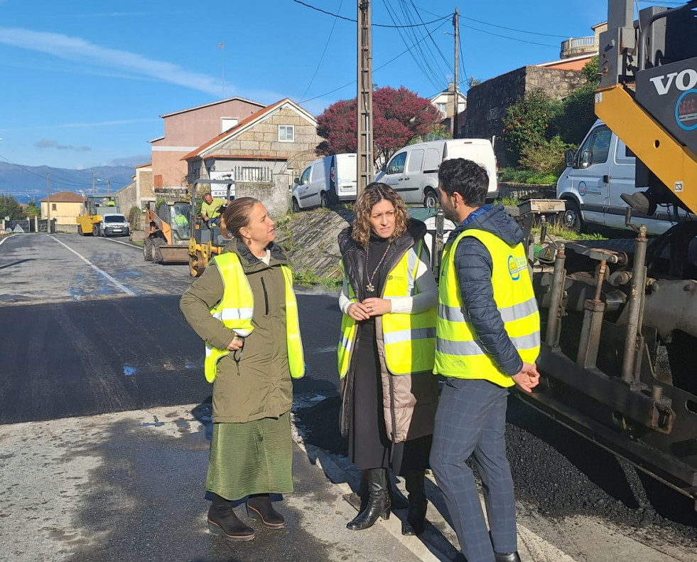 Obras comenino o grove paso de peatones