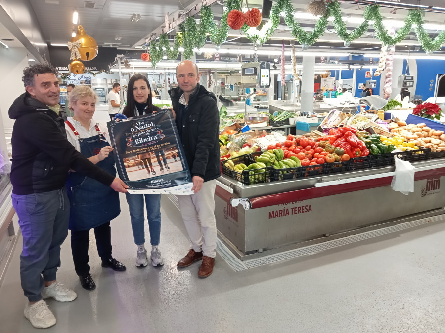 Las áreas de Mercados y Servizos Sociais de Ribeira inician el reparto de los bonos descuento para la pista de hielo