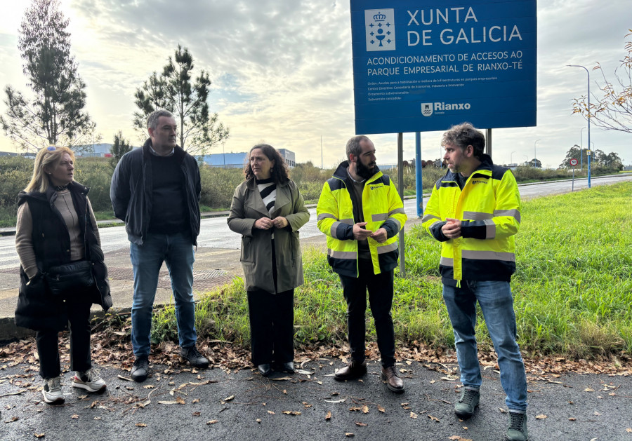 Acometidas las mejoras en los viales de acceso al polígono industrial de Rianxo desde Asados y Taragoña