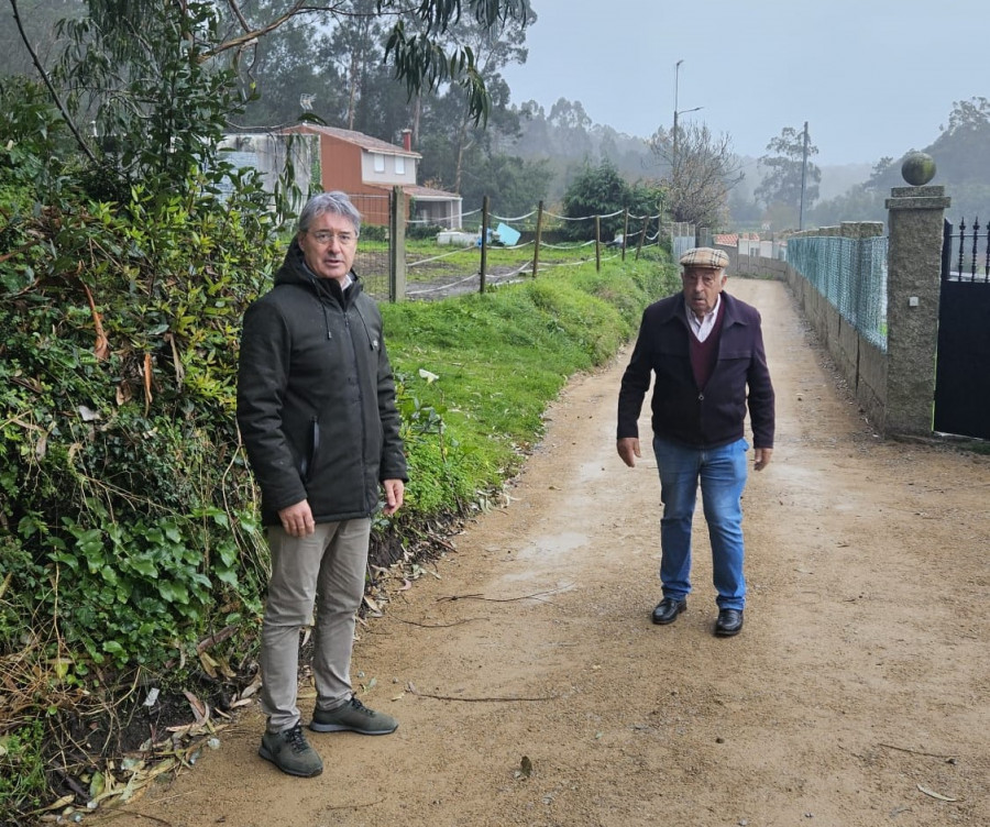 Las obras de acondicionamiento del camino de Estonllo, en O Grove, rematan tras una inversión de 7.000 euros