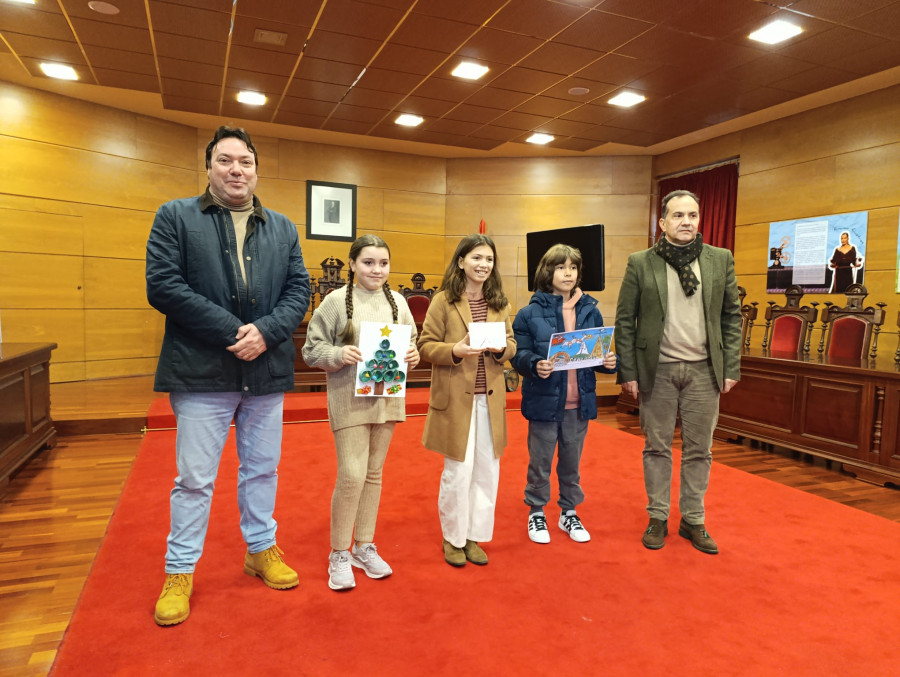 Zona Centro y Concello de Cambados entregan los premios del Concurso de Postales de Navidad