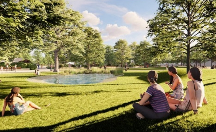 Así será la nueva pradera de O Ramal: Cafetería y zonas para bicicletas