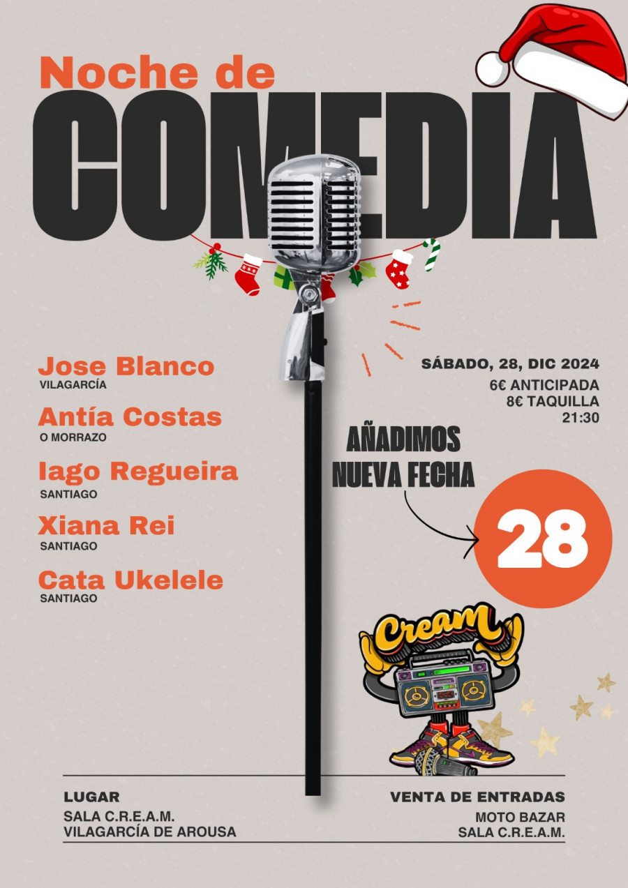 La Sala Cream abre una segunda función de las Noches de Comedia al agotar las entradas