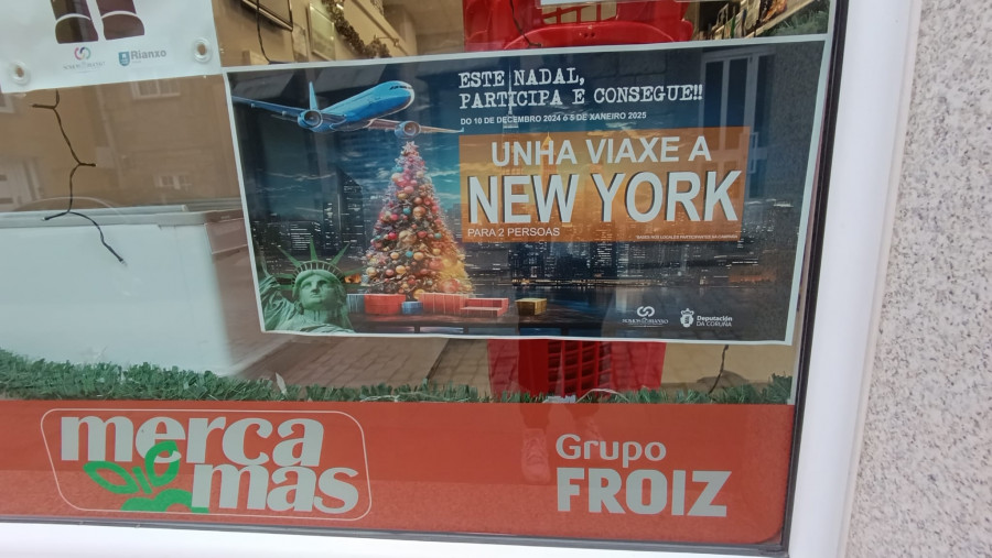 Somos Rianxo sorteará un viaje para dos personas a Nueva York en su campaña comercial de Navidad