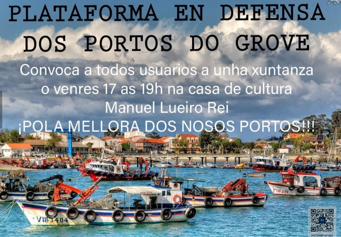 Convocatoria de la paltaforma para defender los puertos de o grove