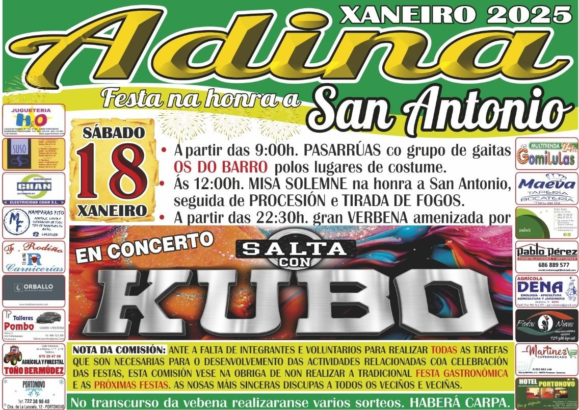 Cartel fiestas de adina