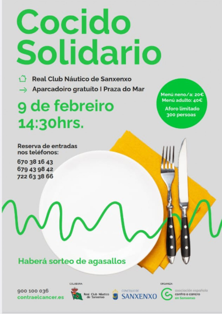 La AECC de Sanxenxo oferta las últimas plazas para participar en el cocido solidario