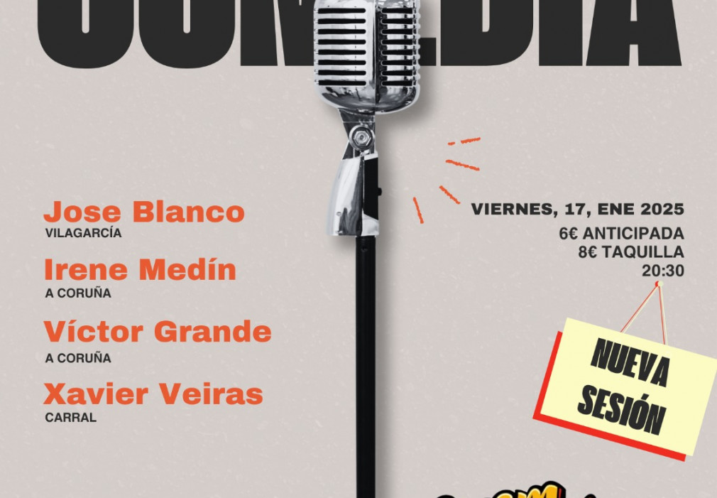 Vuelve la Noche de Comedia a la Sala Cream de Vilagarcía con una doble función