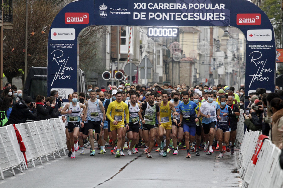 Seiscientos atletas participan el domingo en la XXIV Carreira Popular de Pontecesures