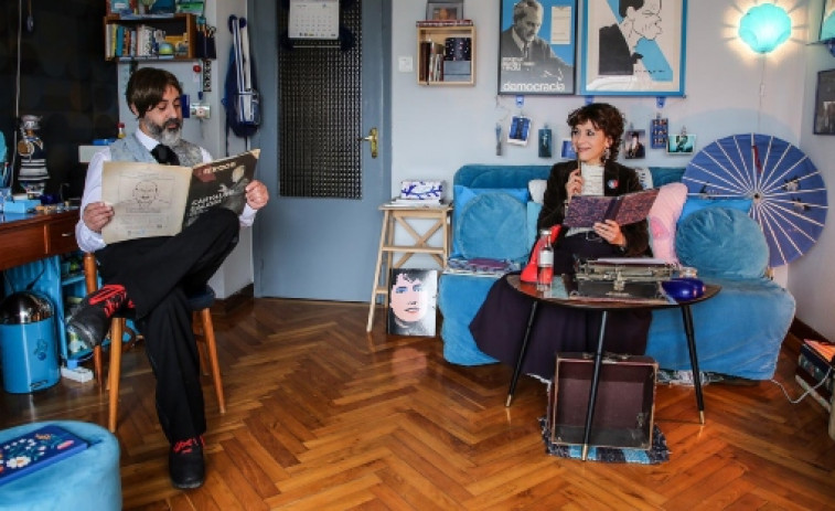 Fran Rei e Isabel Risco escenificarán esta tarde en el auditorio de Rianxo la obra cómica “Dúo Vaguedades”