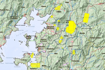 Mapa derechos mineros vigentes o salnés