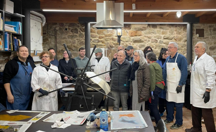 Clausura del exitoso y novedoso taller de alcograbado en el Museo de Artes do Gravado