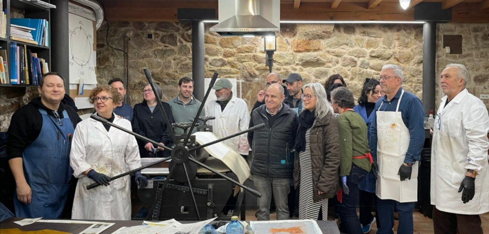 Clausura del exitoso y novedoso taller de alcograbado en el Museo de Artes do Gravado