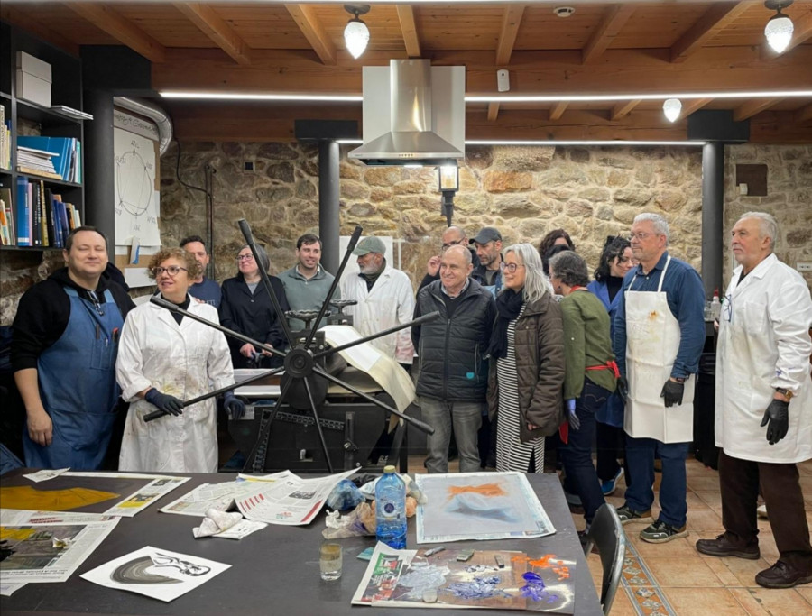 Clausura del exitoso y novedoso taller de alcograbado en el Museo de Artes do Gravado