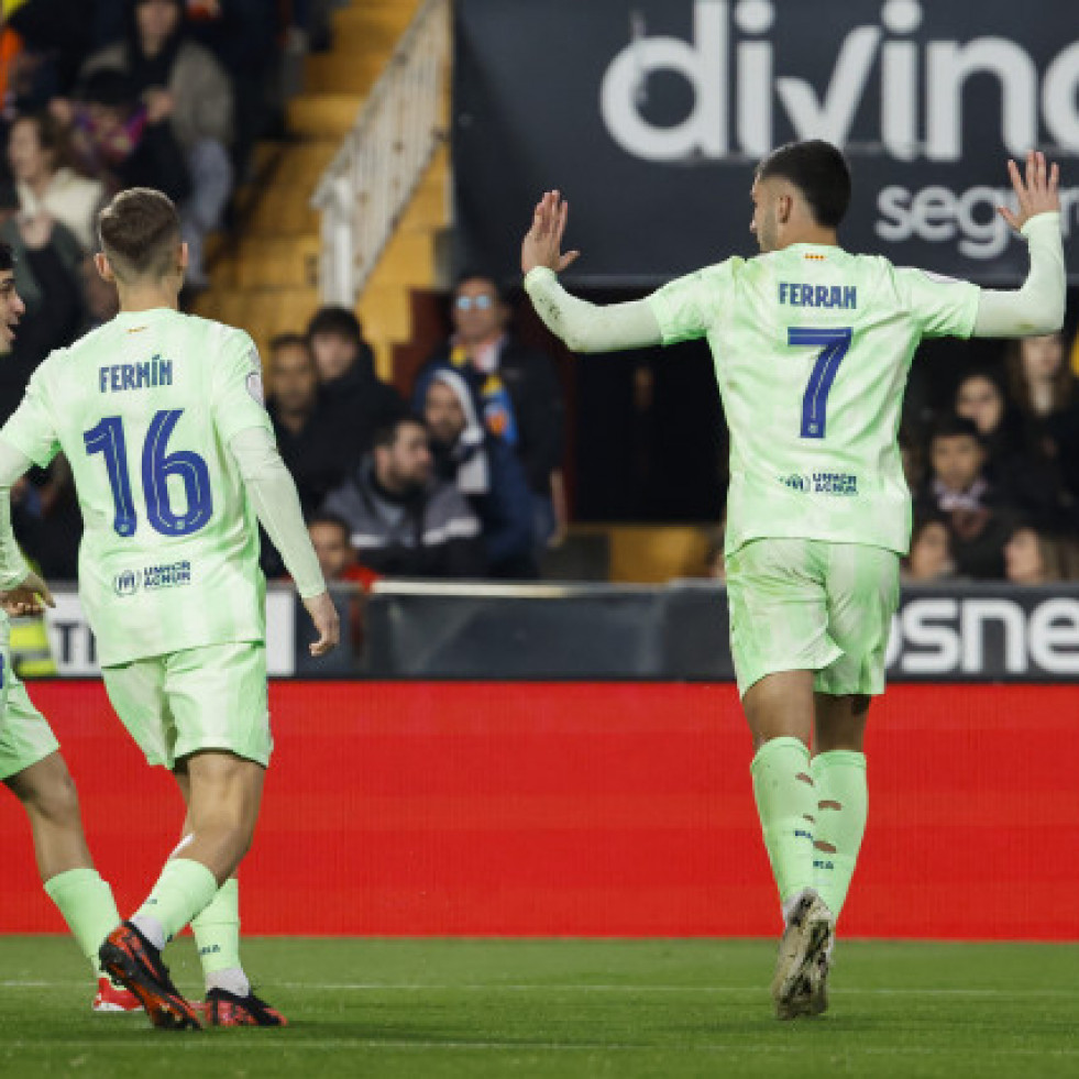 El Barcelona aniquila a un pésimo Valencia y pasa a semifinales (0-5)