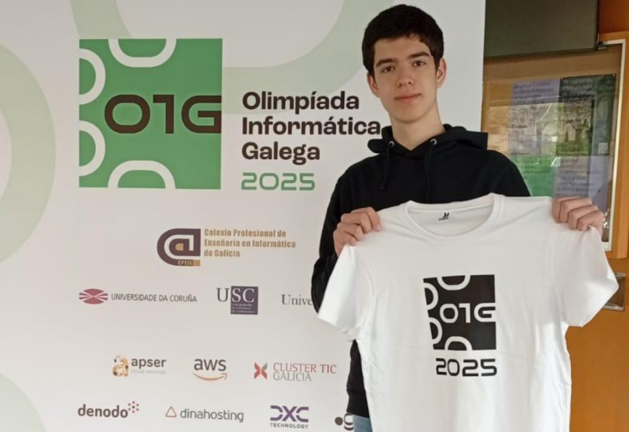 Xoel Ageitos Somoza, de Ribeira, se lleva el aprendizaje en su segunda cita en la Olimpiada Informática Galega