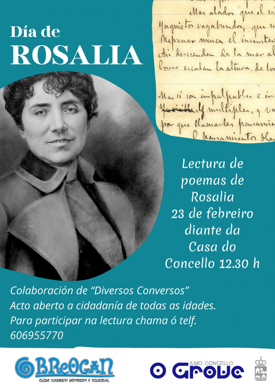 El club Breogán de O Grove organiza el domingo una lectura de poemas para celebrar el Día de Rosalía