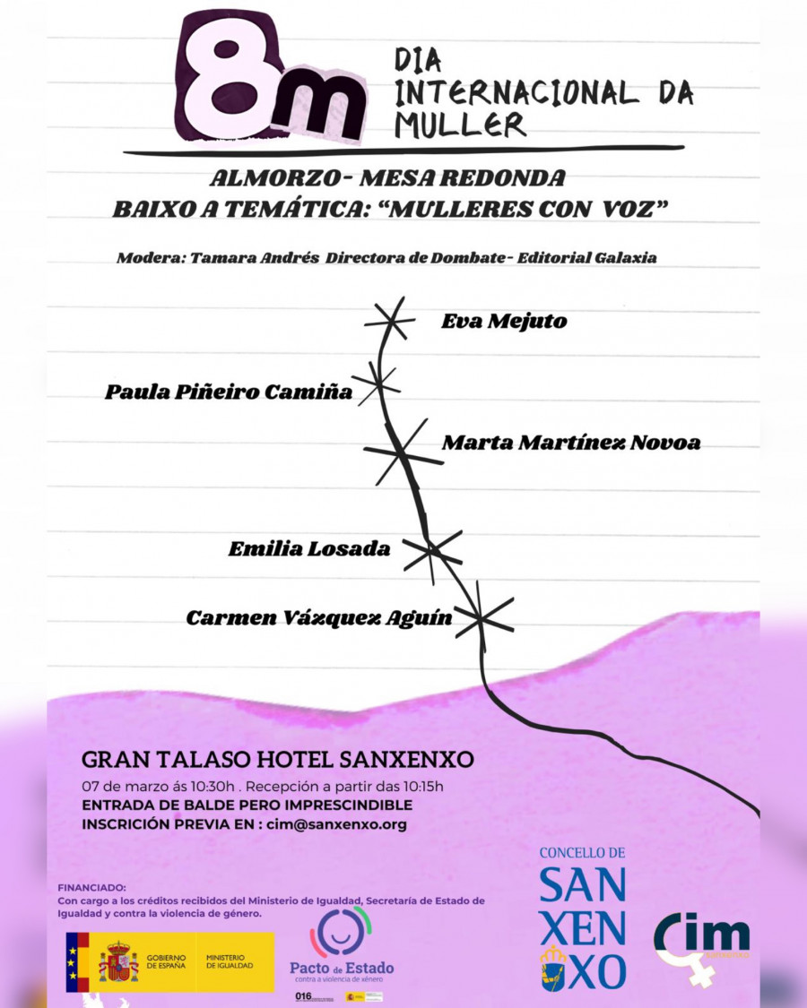 Sanxenxo le da voz a las mujeres en una mesa redonda el próximo 7 de marzo