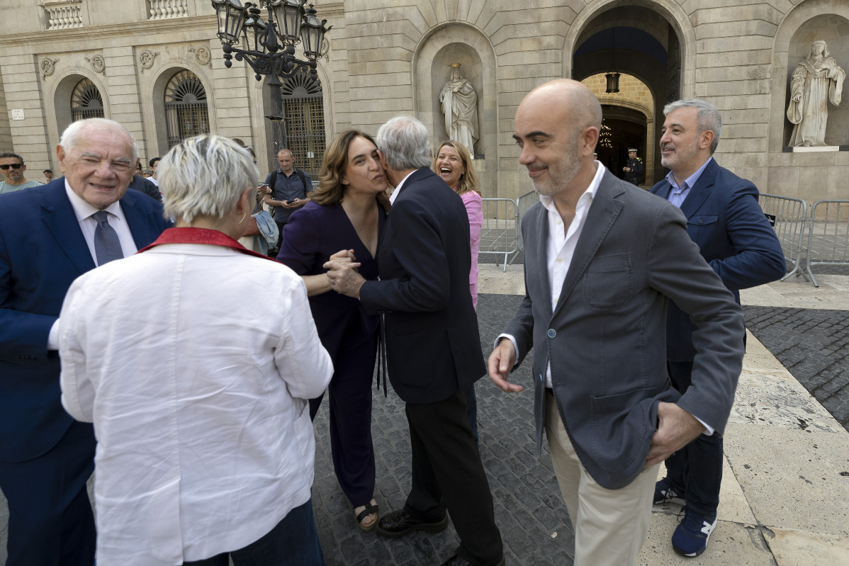 Ernest Maragall (ERC), Anna Grau (Ciutadans), Ada Colau (En Comu00fa), Xavier Trias (JxCat), Eva Parera (Valents), Daniel Sirera (PPC), y Jaume Collboni (PSC) @EFE