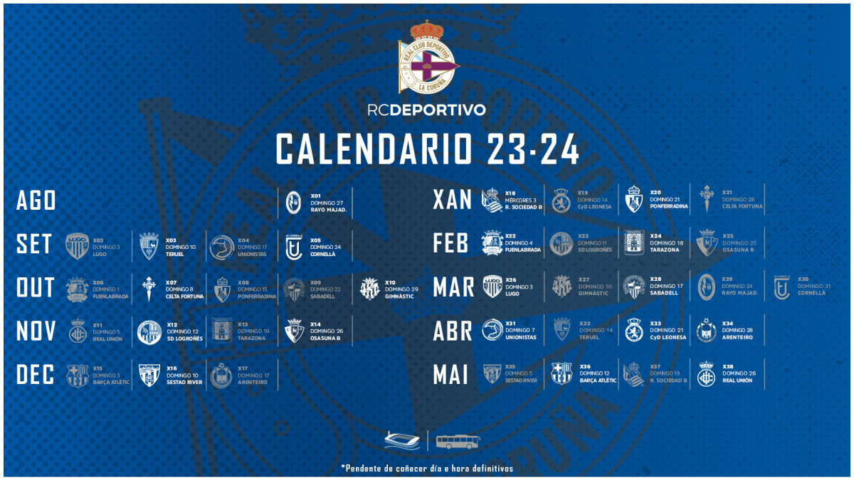 Calendario deportivo de la coruña 23-24